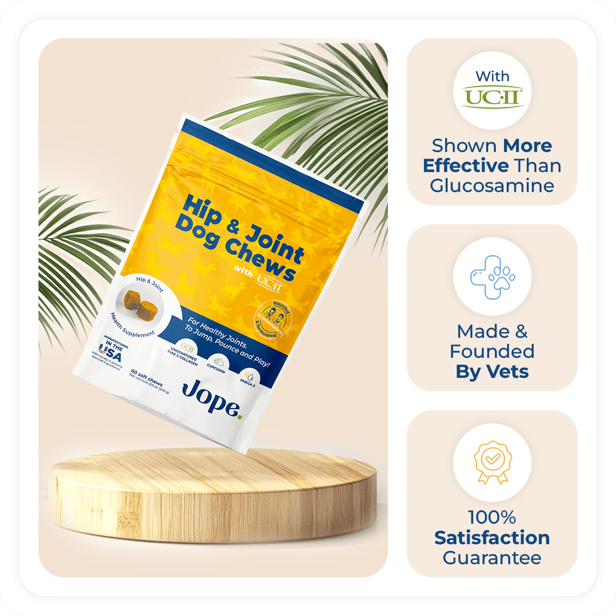 Jope Hip Joint Supplements for Dogs 60 Dog Chews